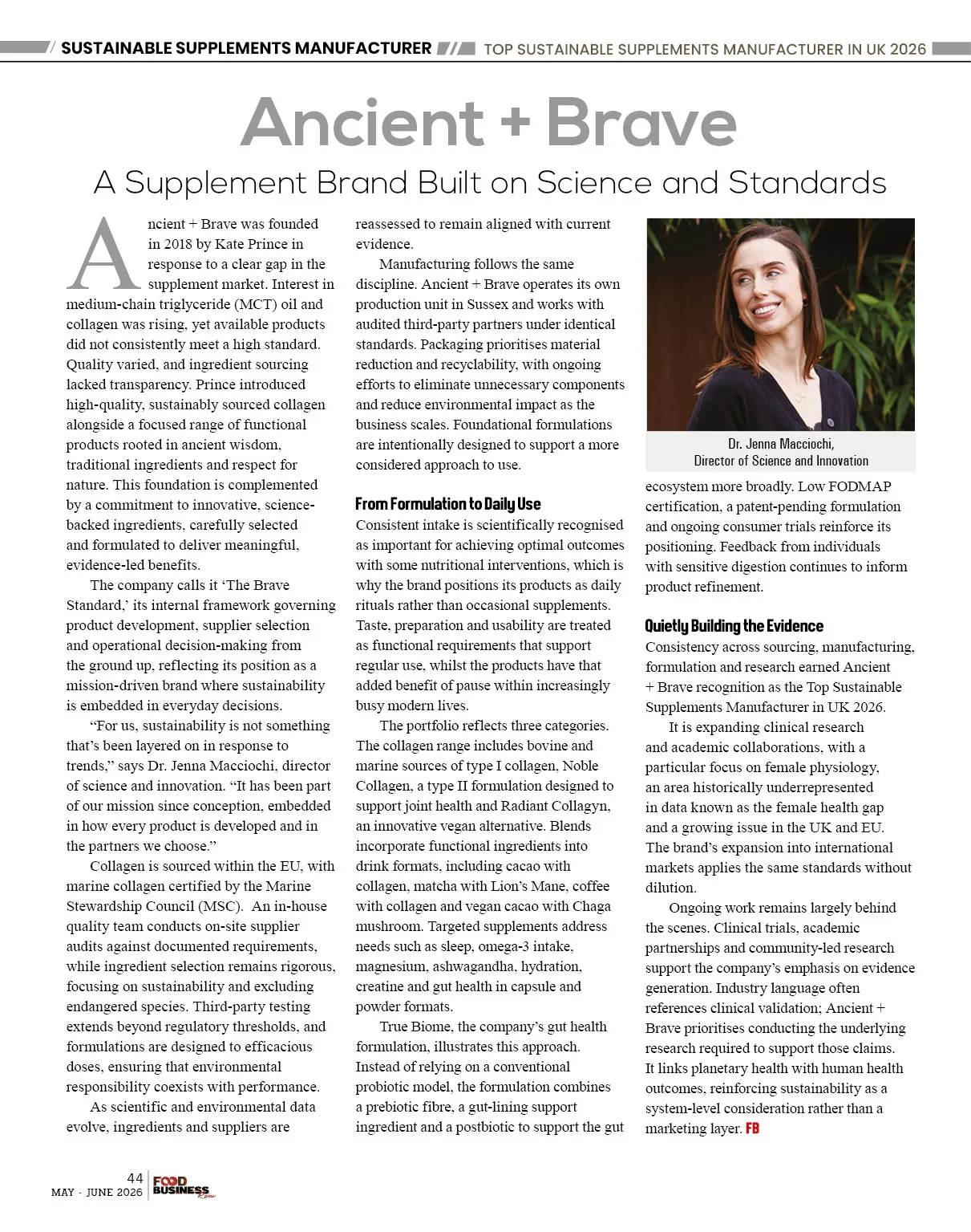  Supplement Manufacturing  | Food Business Review