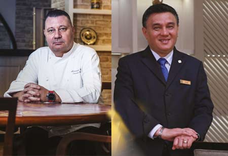 Alexander Kral, Executive Chef And Ignatius A. Anugraham, Food And Beverage Director, Hotel Borobudur Jakarta | Food Business Review Alexander Kral, Executive Chef And Ignatius A. Anugraham, Food And Beverage Director, Hotel Borobudur Jakarta | Food Business Review